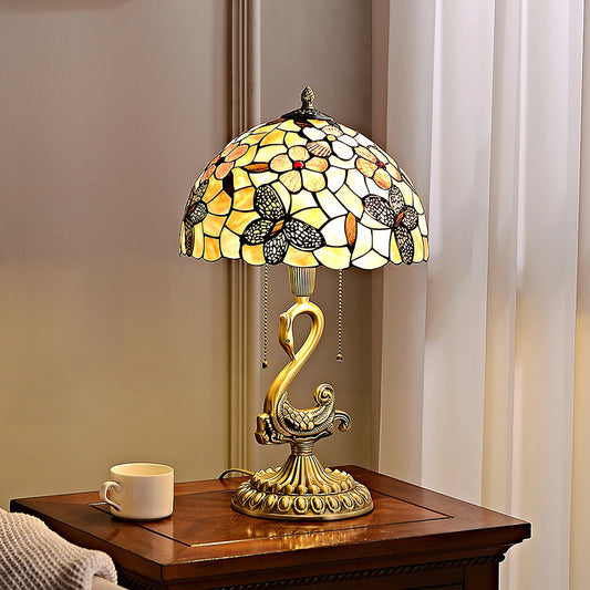 Brass Swan Table Lamp