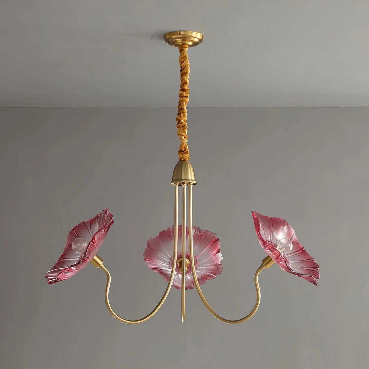 Lotus Leaf Glass Chandelier