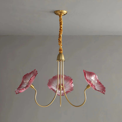 Lotus Leaf Glass Chandelier