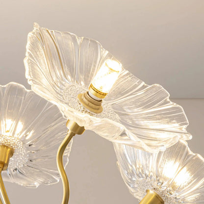 Lotus Leaf Glass Chandelier