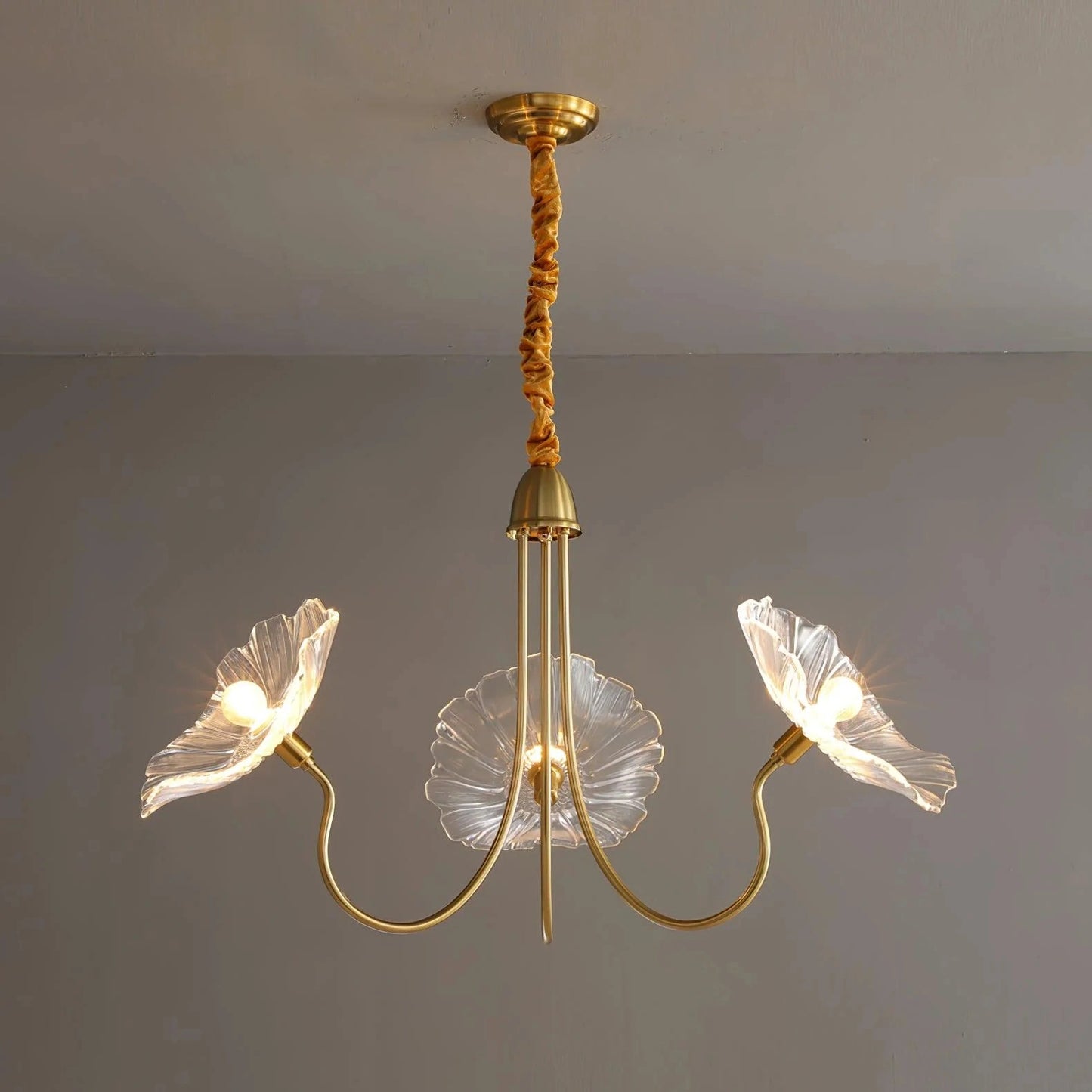 Lotus Leaf Glass Chandelier